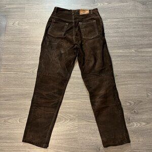 Bovines Brown Leather Pants